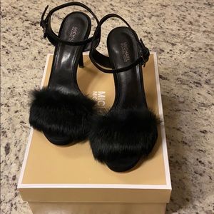 Limited edition Michael Kors collection fur heels